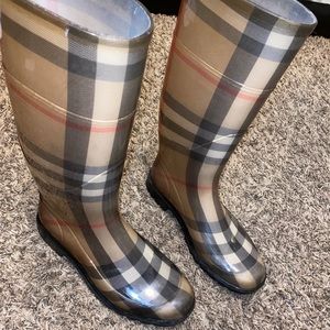Burberry rain boots